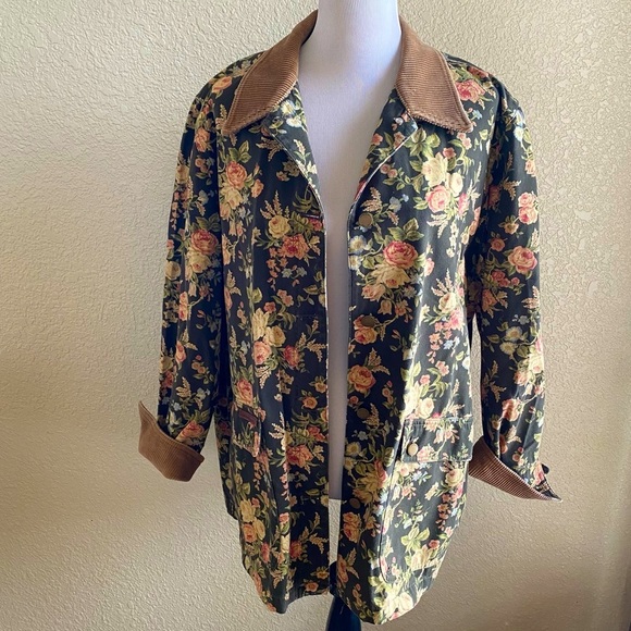 Ralph Lauren Jackets & Blazers - Ralph Lauren Vintage Floral Barn Coat 100% Cotton Outdoor Farm Field Jacket: 2XL
